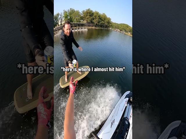 I almost hit him on the exchange #closecall #sendit #fullsend #jetski #lakelife #lake #efoil #pov