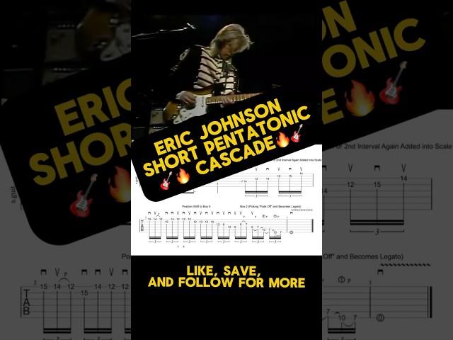 Eric Johnson Short Pentatonic Cascade “Western Flyer” With Tabs and Picking