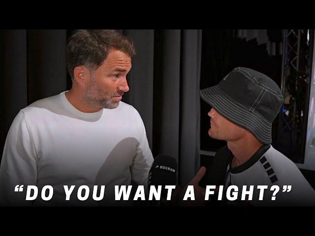 EDDIE HEARN CONFRONTED BY EX FIGHTER IN AUSTRALIA | FURY JOSHUA | OPETAIA | KAMBOSOS | YEAR AWARDS