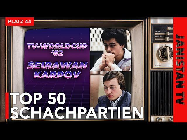 Karpov opfert Springer und Turm! Seirawan vs Karpov - TV World Cup Hamburg 1982 | Platz 44