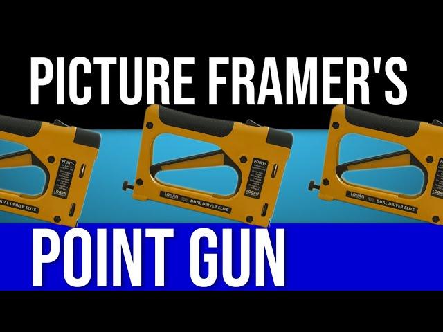 PICTURE FRAME POINT GUN:  first time using the Logan F500-2 point gun for picture framing