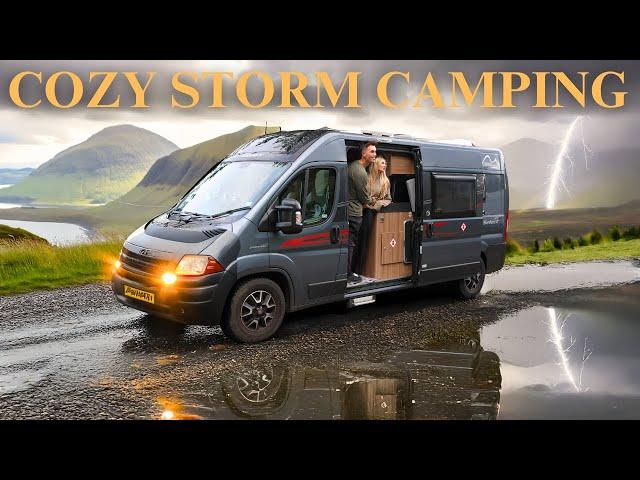 Cozy Vanlife Camping in a Rain Storm (50 MPH Wind) Isle Of Skye Part 3