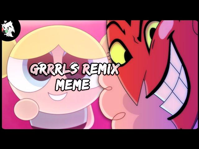 GRRRLS Remix animation meme [remake] ft. Powerpuff girls HIM (BLOOD WARNING) flipaclip & MediBang