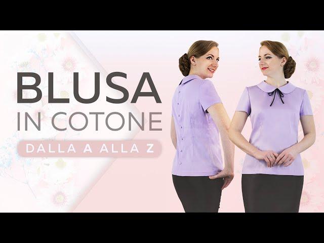 BLUSA IN COTONE dalla A alla Z. Corso Paukshte Irina Mihailovna.