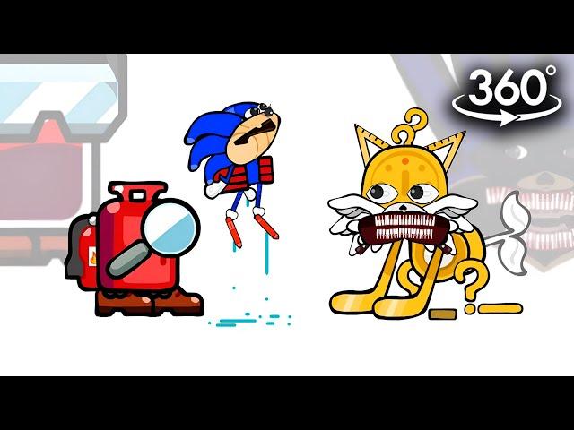 Mini Crewmate Kills Emoji SHIN SONIC TAILS Characters | Among Us 360º VR