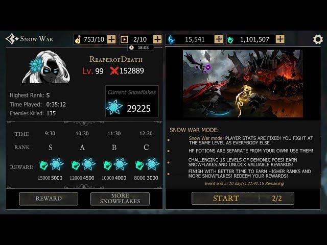 Shadow of Death: Snow War S Rank with Lunae