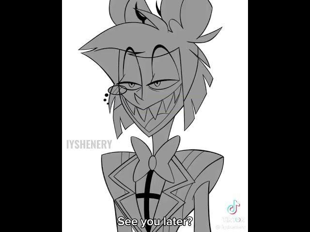 Hazbin Hotel when Alastor has to go by #hazbinhotel #alastor #vox #valentino by ​⁠iyshenery