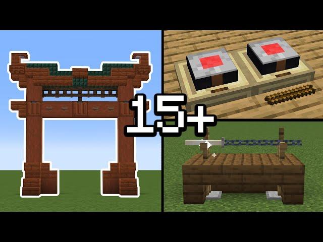 15+ JAPANESE Build Hacks in Minecraft!