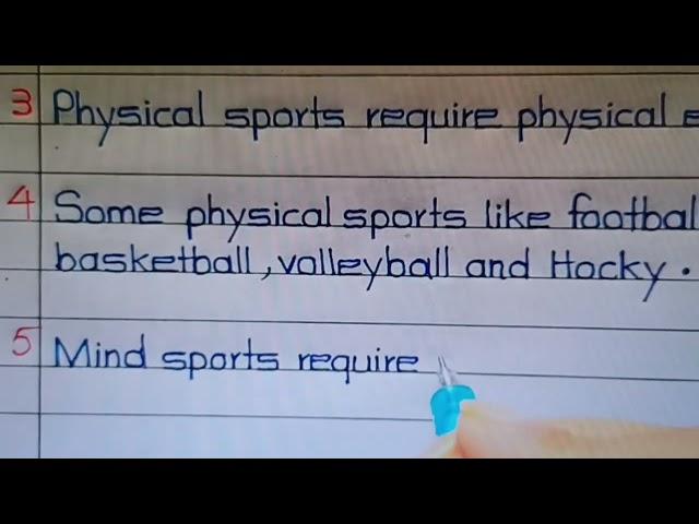 10/20 lines on Sports || Sports Essay/Paragraph || Sports information/Details || About Sports