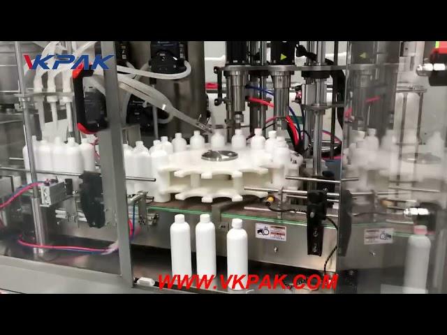 VKPAK Automatic Filling Capping Machine And Aluminum Foil Sealing Machine