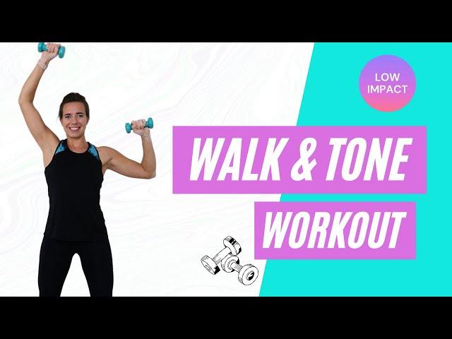 30 Minute Walk and Toning Workout - Low Impact Exercises - At Home