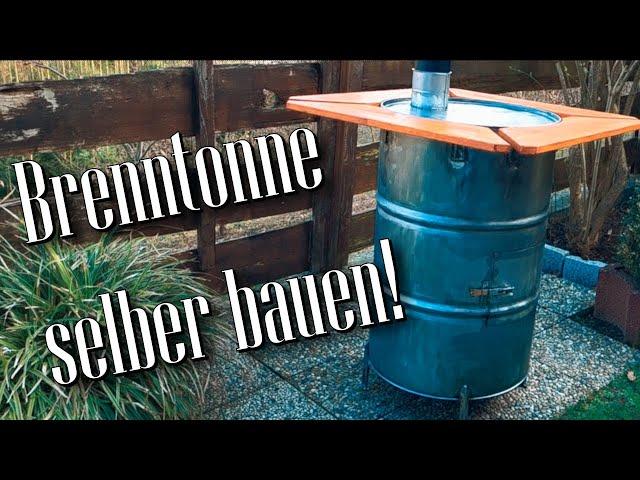 Feuertonne, Brenntonne selber bauen und dabei Kohle sparen/Build your own fire barrel with bar table