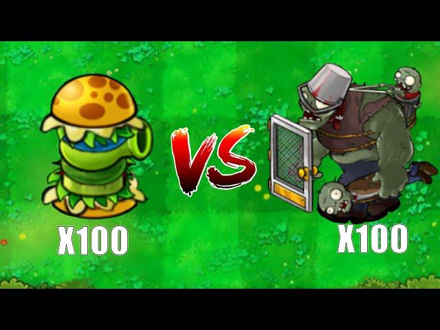 100 Plants Vs 100 Gargantuar, Who will win? Plants vs Zombies Hybrid Challenge