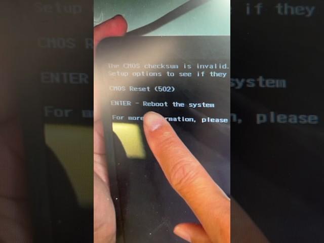 FIXED - HP Laptop CMOS reset 502. #hp #laptoprepair #computerrepair #hpsupport