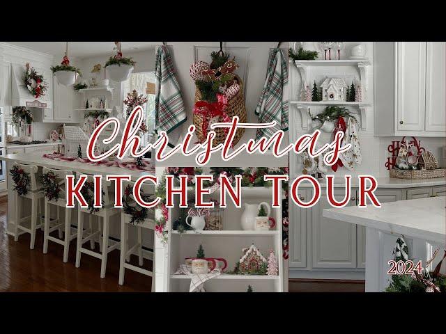 NEW CHRISTMAS KITCHEN TOUR 2024 || FESTIVE STYLING IDEAS || COCOA STATION || GINGERBREAD DECOR