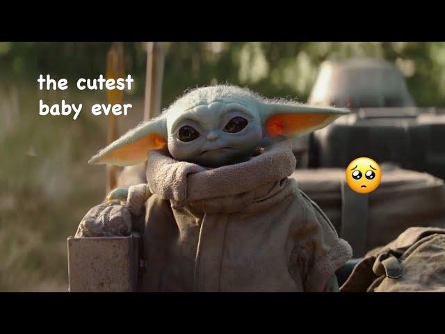 baby yoda being adorable for 2 minutes straight