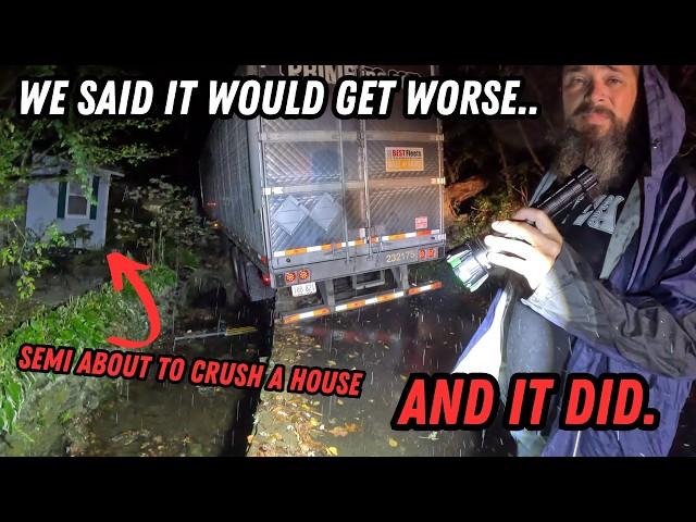 We Said It Would Get Worse.. And It Did | Semi About To Crush A House & Driver In An Ambulance