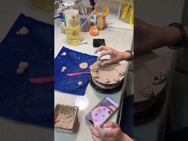陶艺摆盘好快乐 #手工diy #陶艺 #一辰陶社 #新乡陶艺一辰陶社 #周末去哪儿