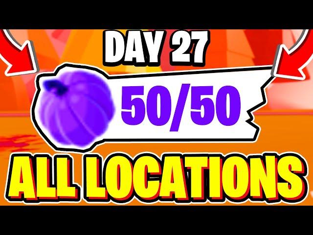 (DAY 27) How To Find ALL 50 PURPLE PUMPKIN LOCATIONS In Adopt Me Halloween Event 2024! Roblox