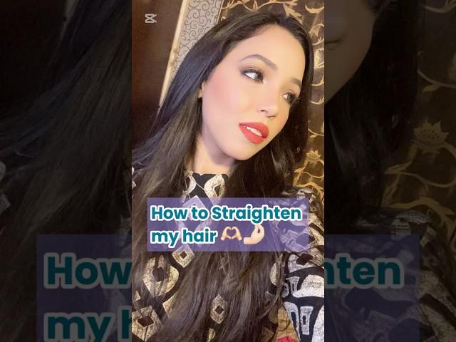 Straighte my hair #hifzahani #hairstyle #hairstyletutorial #hairstraightening #hack #shorts