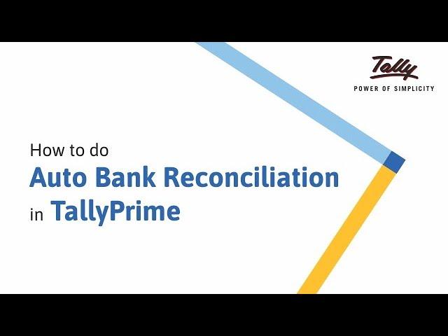 How to do Auto Bank Reconciliation in TallyPrime | Tally Learning Hub