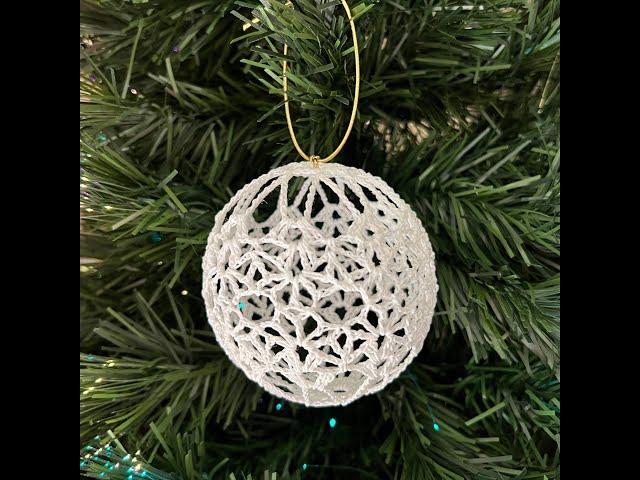 How to Crochet a Ball Ornament for a Christmas Tree - Tutorial #10