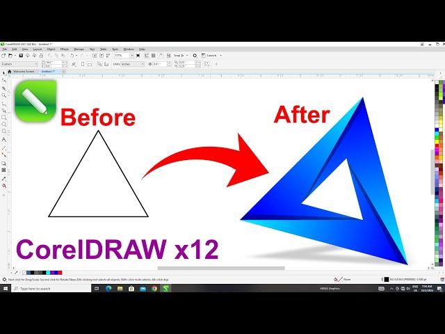 Best 3D Triangle Design in Coreldraw