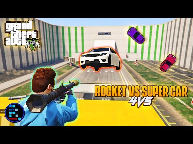 GTA V | RPG Vs Cars Super Funny 4 Vs 5 Win