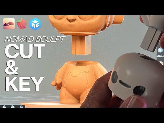 Nomad Sculpt Tutorial: Make a KEY & CUT for 3D Printing Parts to Fit Together