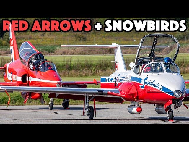 RAF RED ARROWS and RCAF SNOWBIRDS in Gatineau + Parliament Flyover