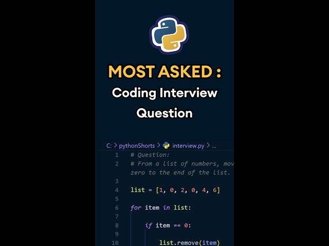 Most Asked Coding Interview Question (Don't Skip !!) #shorts