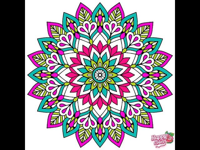 Pic of The Day: 23 APR 18 | Flower Mandala | #happycolor #shorts