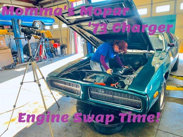 Momma's Mopar 1973 Dodge Charger Pulling the old 400 Big Block Mopar! From Lucore Automotive