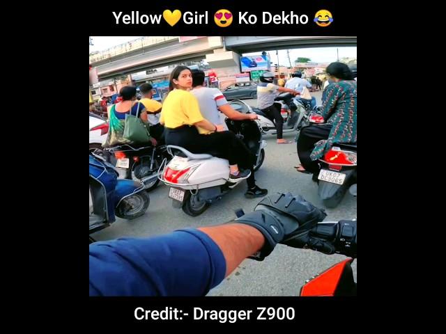 Cute GirlKo Dekho Super Bike | Reaction @DraggerZ900