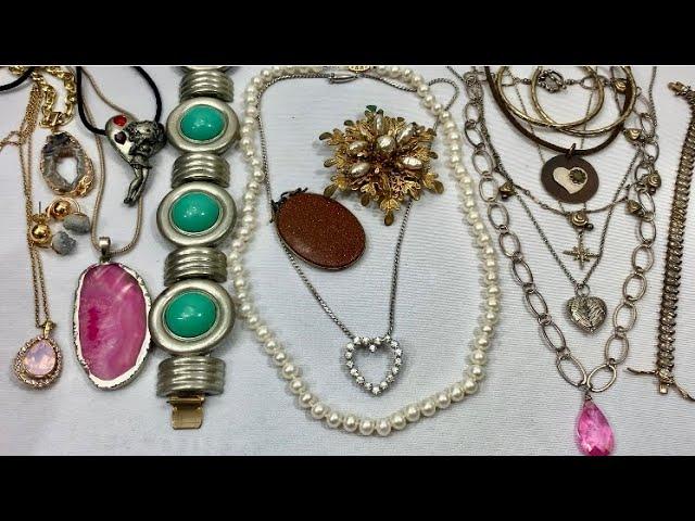 23 lbs Shop Goodwill Jewelry Unboxing! Huge Jewelry Haul Part 5! Miriam Haskell, Ben Amun, and gold!