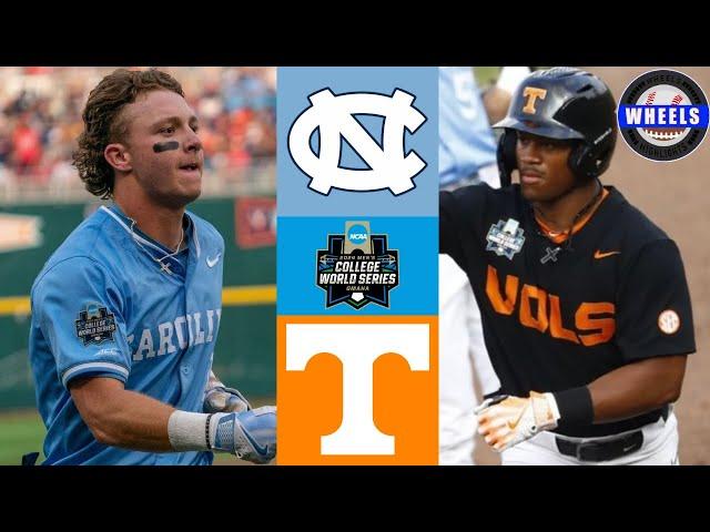 #4 North Carolina vs #1 Tennessee | Winners Bracket College World Series | 2024 College Baseball