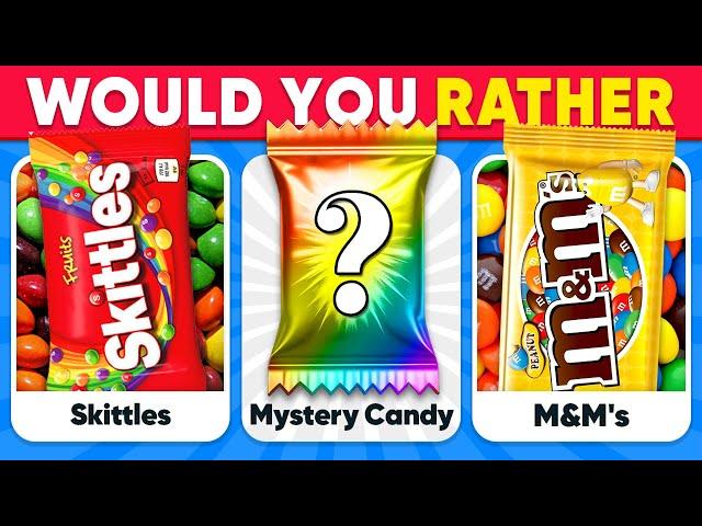 Would You Rather...? MYSTERY Dish  Sweets Edition | Daily Quiz