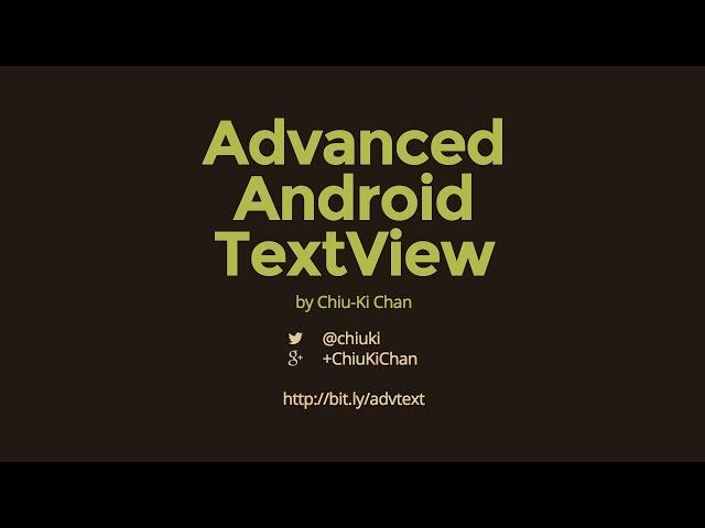 Advanced Android TextView