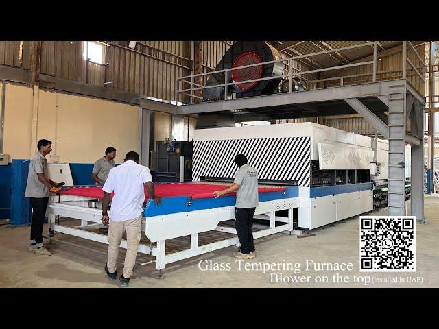 Whole factory glass processing machines installed in UAE:Glass tempering furnace|Glass Cutting Line