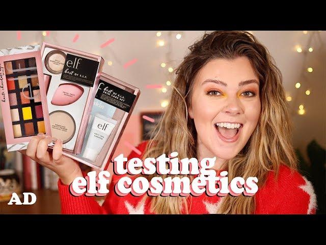 AVERAGE GIRL TRIES e.l.f COSMETICS - (+ CHRISTMAS GIFT IDEAS) | LUCY WOOD [AD]