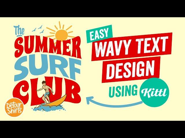 How to Create Wavy Text Using Distort Effect with Kittl... Easy Tutorial for Print on Demand