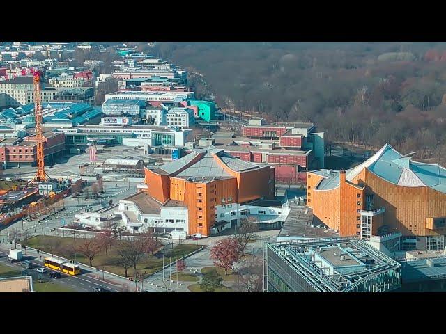 Berlin Panorama - 25. Etage  - Panoramapunkt Berlin 4k