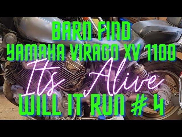 BARN FIND, YAMAHA VIRAGO / WILL IT RUN Video #4 single carb conversion / DIY manifold