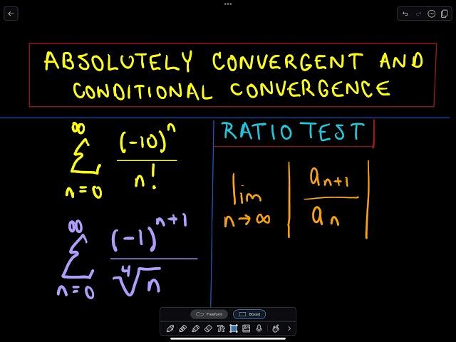 Absolute Convergence, Conditional Convergence and Divergence
