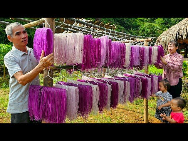 3 days: Process of making colorful dried vermicelli from natural ingredients to sell | Ly Phuc Binh.