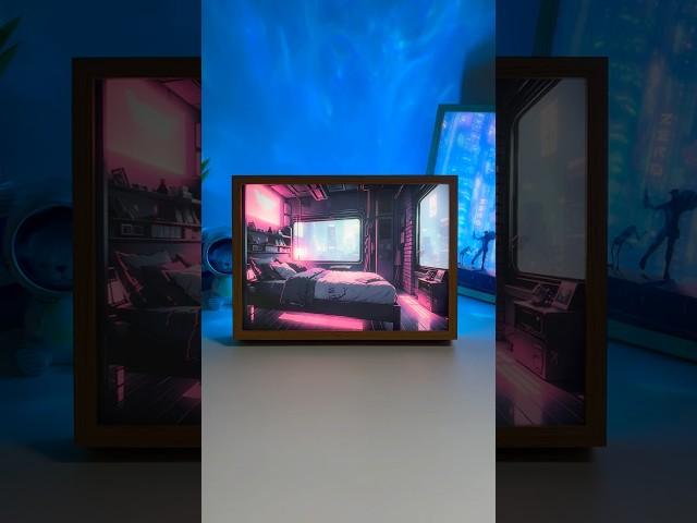 #Cyberpunk Room Led #LightPainting #lightbox #wallart #ledframe #homedecor #nightlight #foryou