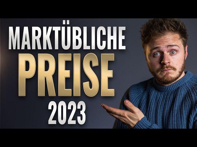 Marktübliche Preise für Fotografen / Videografen 2023