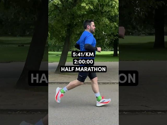 Half Marathon Paces in Real Time #running #training