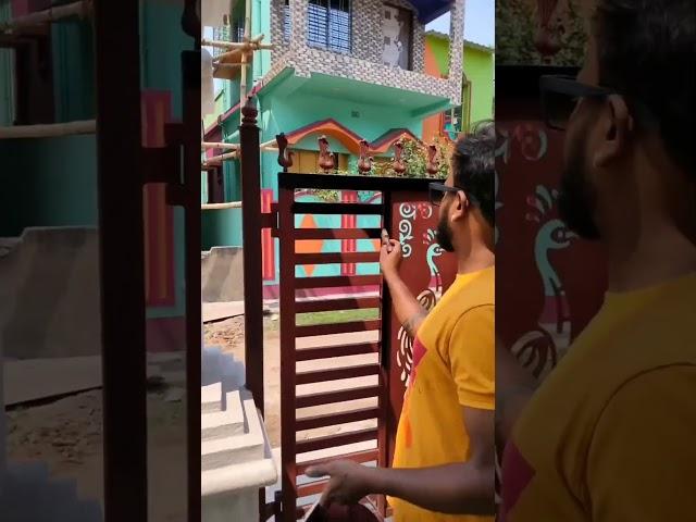 Asian paints*Apcolite gloss Enamel*Black & Golden  colours combination*Iron gate paint Video #viral