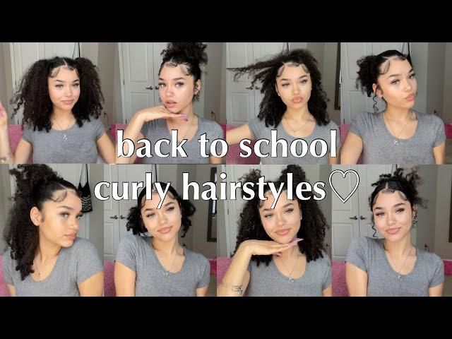 BACK TO SCHOOL HAIRSTYLES FOR CURLY HAIR || 3c type